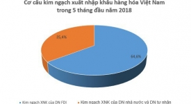Xuất nhập khẩu khối doanh nghiệp FDI đạt 120 tỷ USD trong 5 tháng